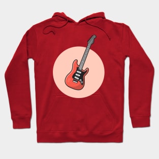 Guitar Cartoon Vector Icon Illustration Hoodie